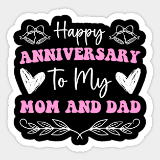 Funny new mom and dad thank you parents on wedding day Sticker